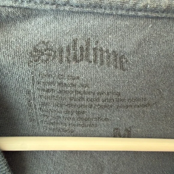 Sublime Graphic Band Tee Blue Retro Sun Logo T-Shirt Surfer Skater Grunge Medium - Picture 5 of 5